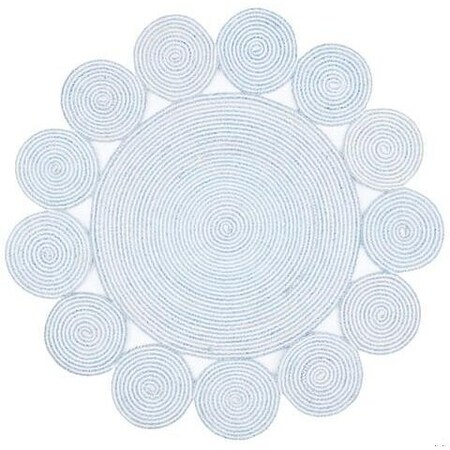 Safavieh 3 x 3 ft. Cape Cod Round Area RugBlue & Ivory CAP230M-3R